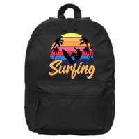 Retro Surfing Logo 16 in Basic Backpack