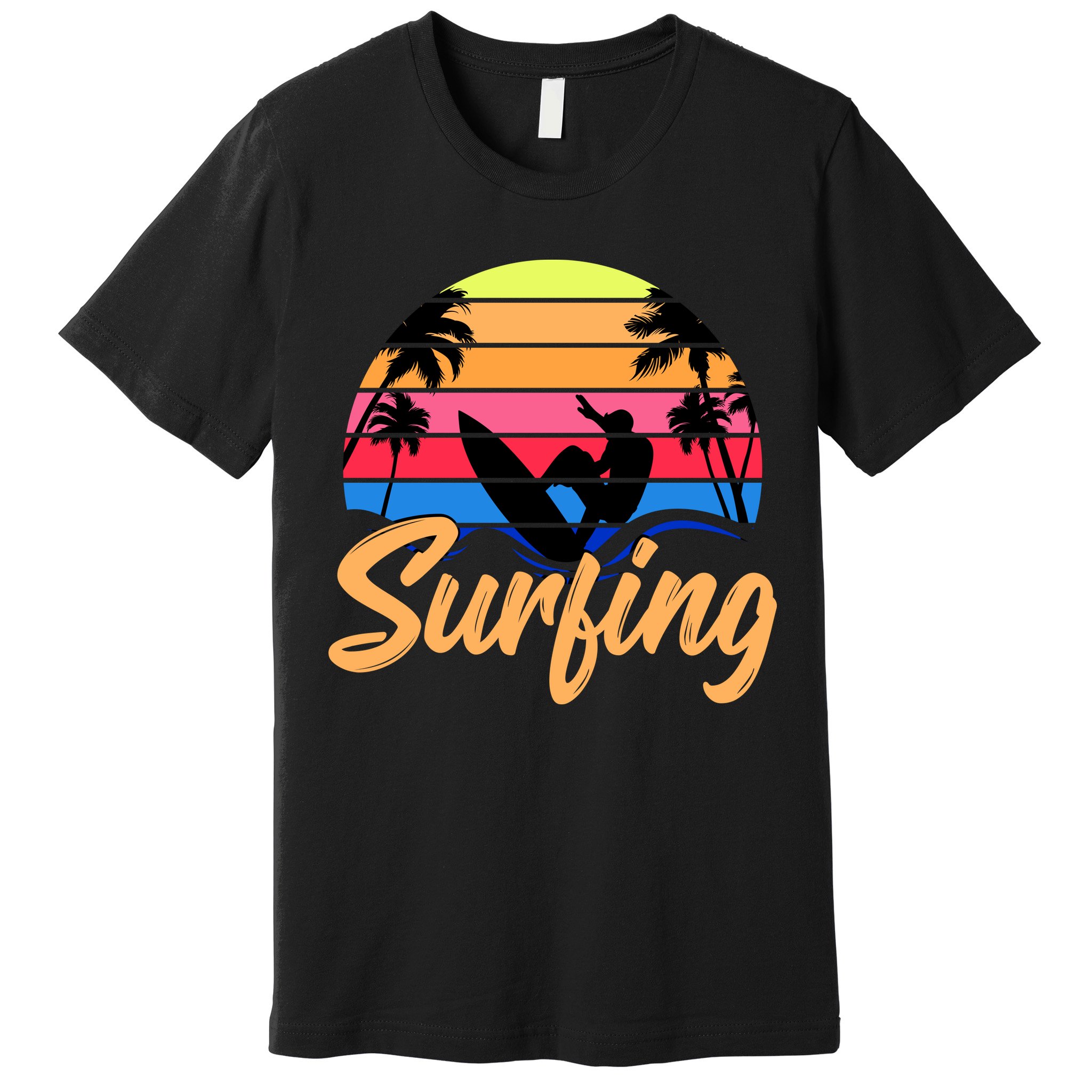 Retro Surfing Logo Premium T-Shirt
