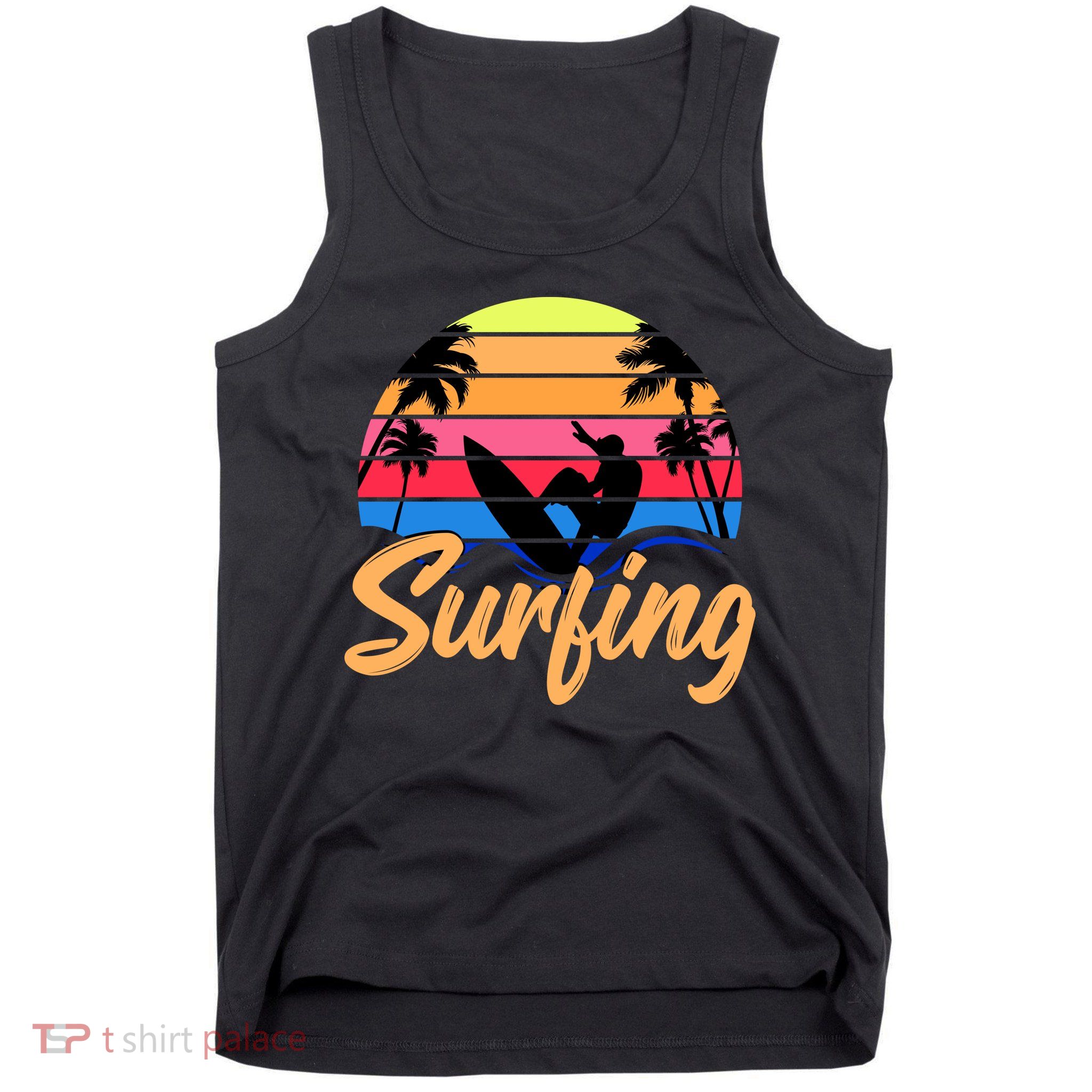 Retro Surfing Logo Tank Top