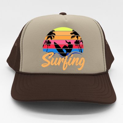 Retro Surfing Logo Trucker Hat