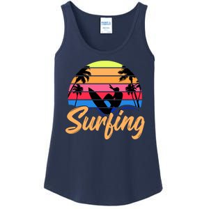 Retro Surfing Logo Ladies Essential Tank