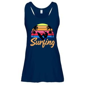 Retro Surfing Logo Ladies Essential Flowy Tank