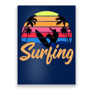 Retro Surfing Logo Poster