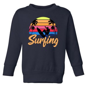 Retro Surfing Logo Toddler Sweatshirt