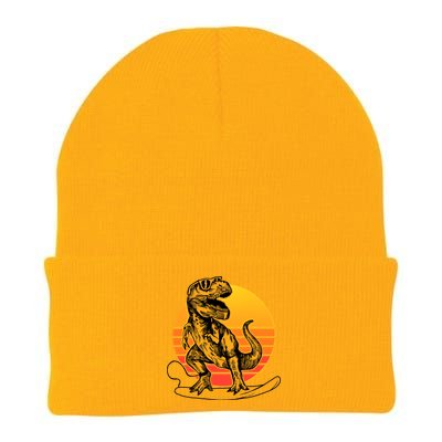 Retro Surfing T-Rex Knit Cap Winter Beanie