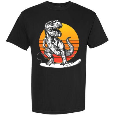Retro Surfing T-Rex Garment-Dyed Heavyweight T-Shirt