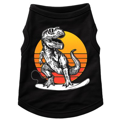 Retro Surfing T-Rex Doggie Tank