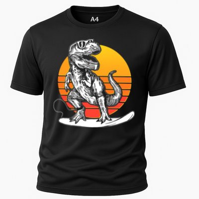 Retro Surfing T-Rex Performance Shirt