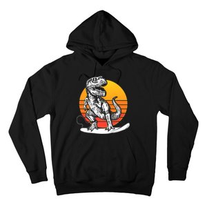 Retro Surfing T-Rex Hoodie