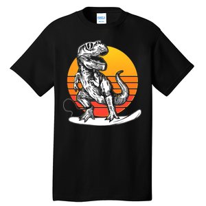 Retro Surfing T-Rex Tall T-Shirt