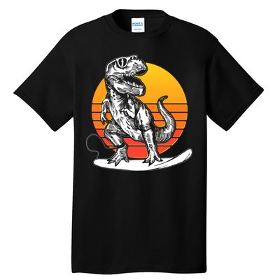 Retro Surfing T-Rex Tall T-Shirt