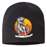 Retro Surfing T-Rex Sustainable Beanie