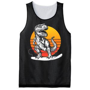 Retro Surfing T-Rex Mesh Reversible Basketball Jersey Tank