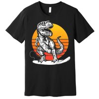 Retro Surfing T-Rex Premium T-Shirt