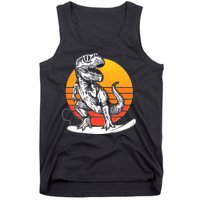 Retro Surfing T-Rex Tank Top