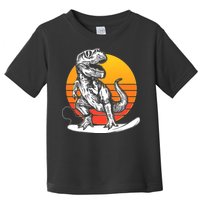 Retro Surfing T-Rex Toddler T-Shirt