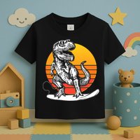 Retro Surfing T-Rex Toddler T-Shirt