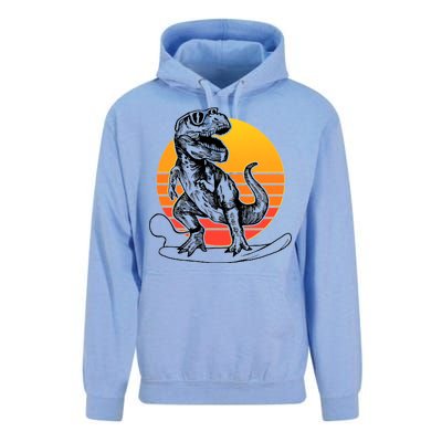 Retro Surfing T-Rex Unisex Surf Hoodie