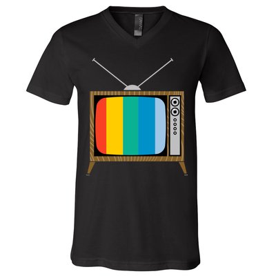 Retro T.V. Color Screen V-Neck T-Shirt