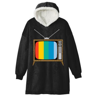 Retro T.V. Color Screen Hooded Wearable Blanket