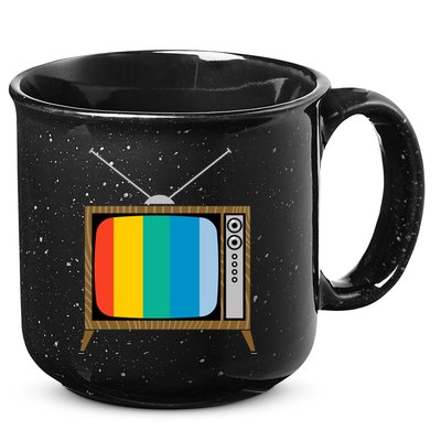 Retro T.V. Color Screen 15oz Campfire Ceramic Mug