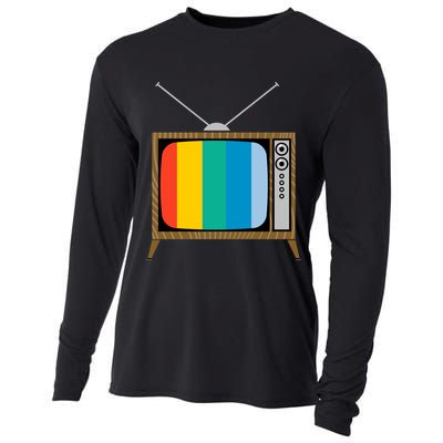 Retro T.V. Color Screen Cooling Performance Long Sleeve Crew