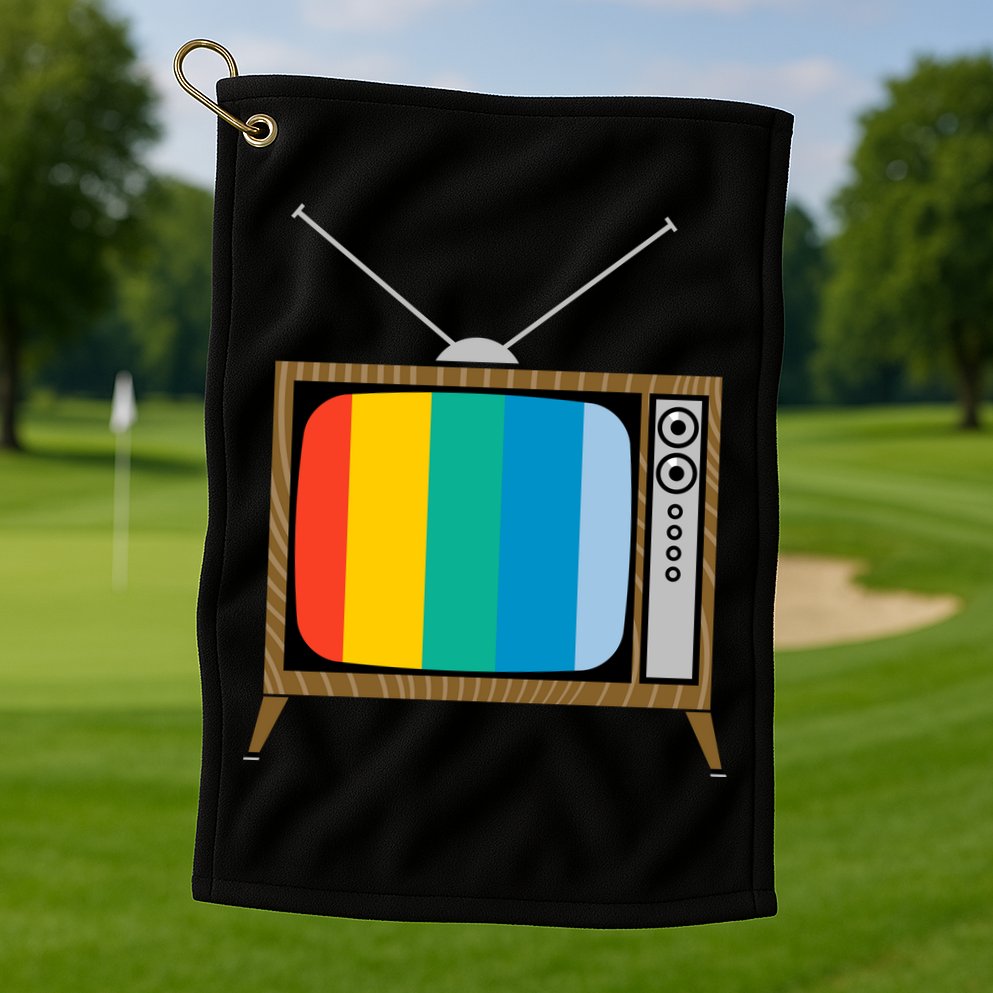 Retro T.V. Color Screen Golf Towel