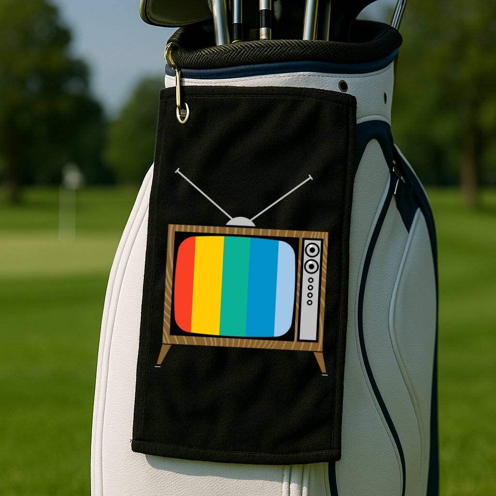 Retro T.V. Color Screen Golf Towel