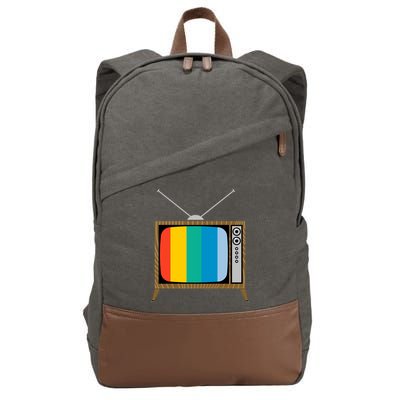 Retro T.V. Color Screen Cotton Canvas Backpack