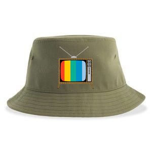 Retro T.V. Color Screen Sustainable Bucket Hat