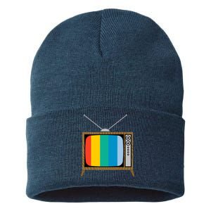 Retro T.V. Color Screen Sustainable Knit Beanie