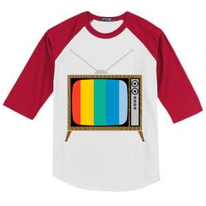 Retro T.V. Color Screen Kids Colorblock Raglan Jersey