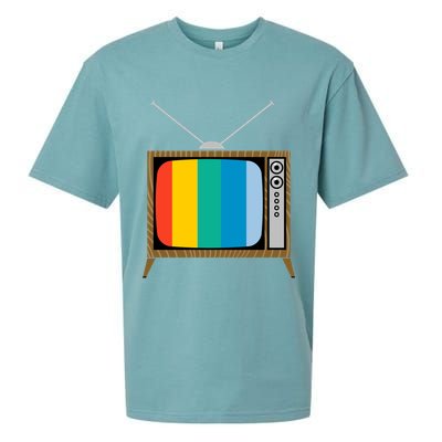 Retro T.V. Color Screen Sueded Cloud Jersey T-Shirt