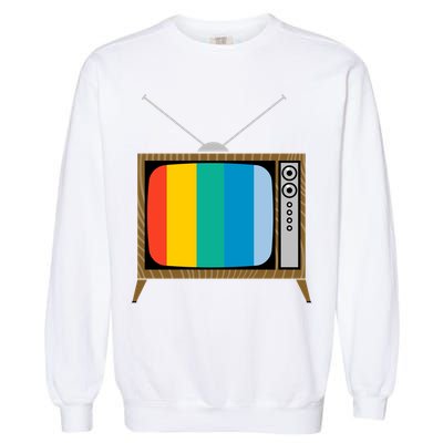 Retro T.V. Color Screen Garment-Dyed Sweatshirt
