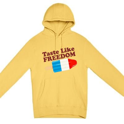 Retro Taste Like Freedom USA American Popsicle Premium Pullover Hoodie