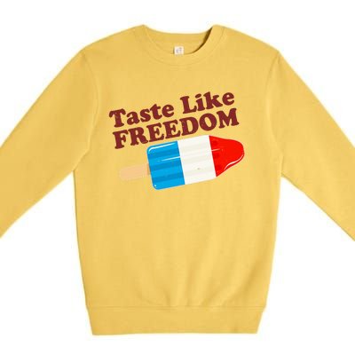 Retro Taste Like Freedom USA American Popsicle Premium Crewneck Sweatshirt