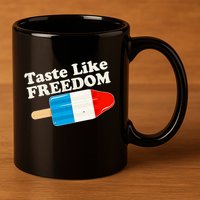 Retro Taste Like Freedom USA American Popsicle 11oz C Handle Ceramic Mug
