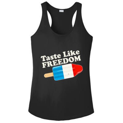 Retro Taste Like Freedom USA American Popsicle Ladies PosiCharge Competitor Racerback Tank