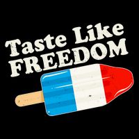 Retro Taste Like Freedom USA American Popsicle Cropped Pullover Crew
