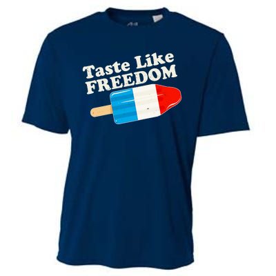 Retro Taste Like Freedom USA American Popsicle Cooling Performance Crew T-Shirt