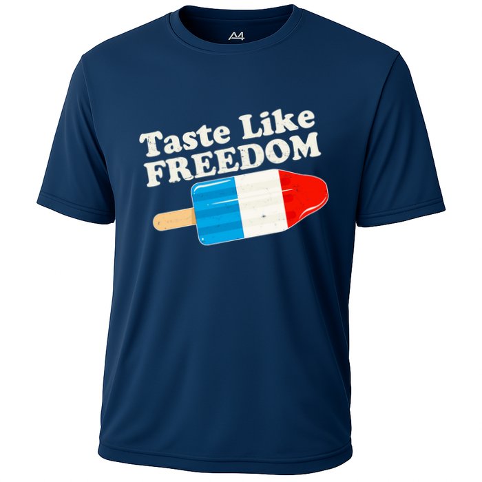 Retro Taste Like Freedom USA American Popsicle Cooling Performance Crew T-Shirt