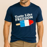 Retro Taste Like Freedom USA American Popsicle Cooling Performance Crew T-Shirt