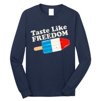 Retro Taste Like Freedom USA American Popsicle Long Sleeve Shirt