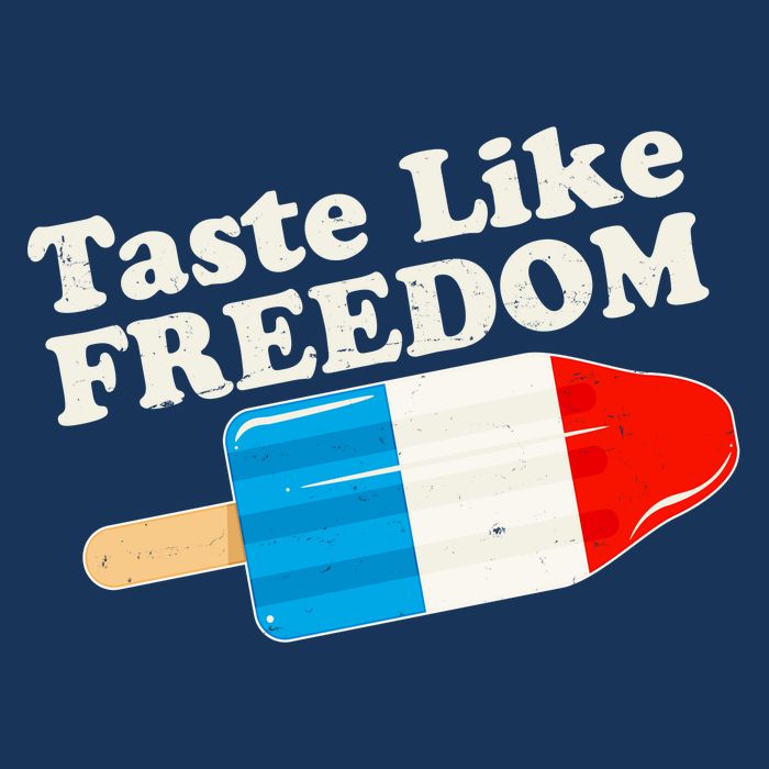Retro Taste Like Freedom USA American Popsicle Button