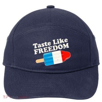 Retro Taste Like Freedom USA American Popsicle 7-Panel Snapback Hat