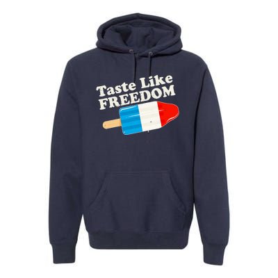 Retro Taste Like Freedom USA American Popsicle Premium Hoodie