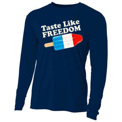 Retro Taste Like Freedom USA American Popsicle Cooling Performance Long Sleeve Crew