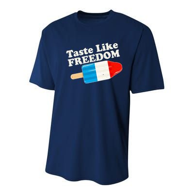 Retro Taste Like Freedom USA American Popsicle Youth Performance Sprint T-Shirt