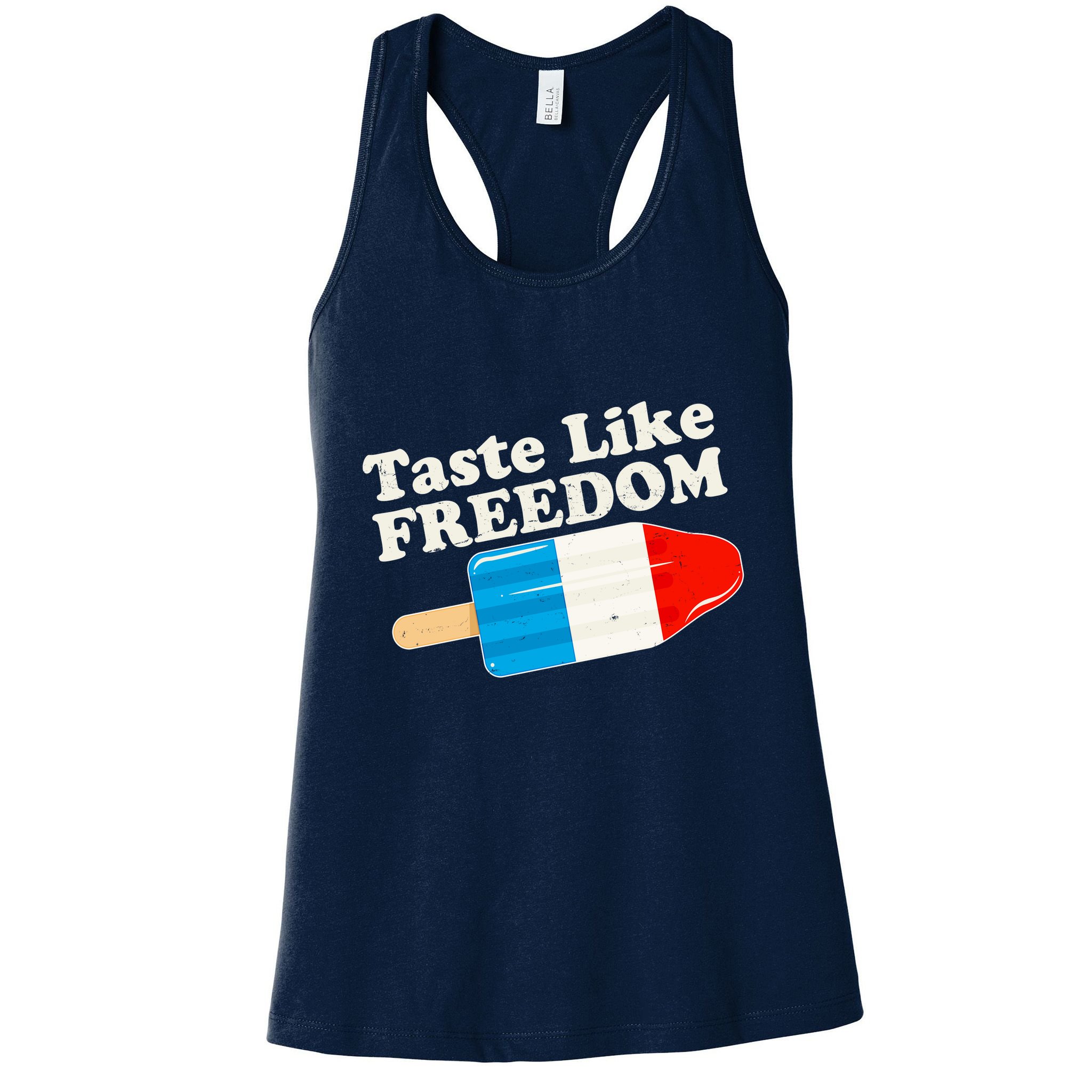 Retro Taste Like Freedom USA American Popsicle Womens Tank Top