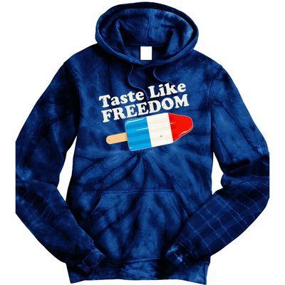 Retro Taste Like Freedom USA American Popsicle Tie Dye Hoodie